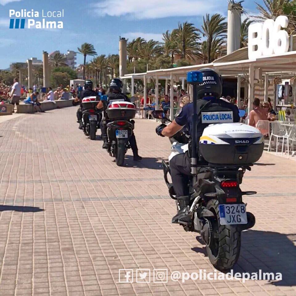 La Policia de Palma deté 22 persones a la Platja de Palma